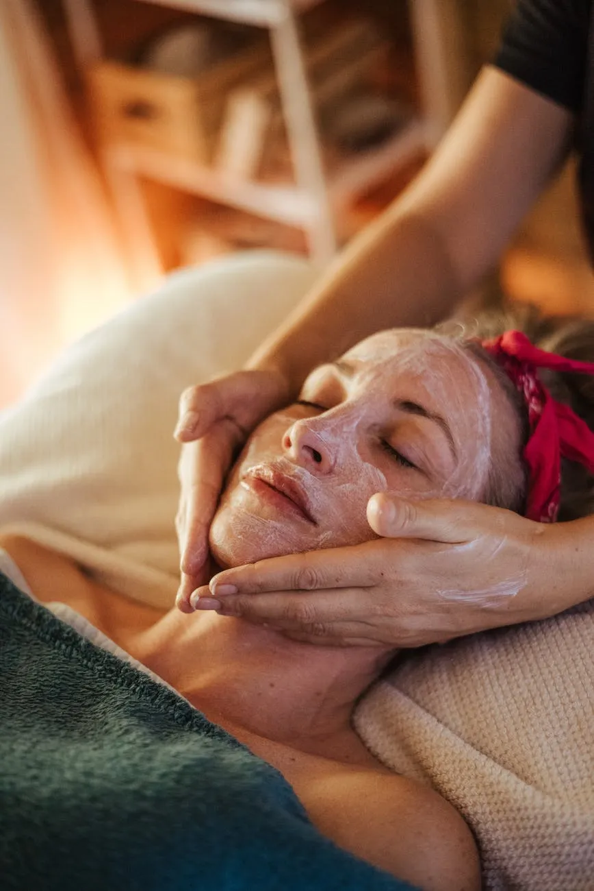 Relaxing facial massage